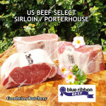 Beef Sirloin America US SELECT (Striploin / New York Strip / Has Luar) frozen steak cuts 1, 2, 2.5 & 5 cm (price/kg) brand USDA SWIFT
